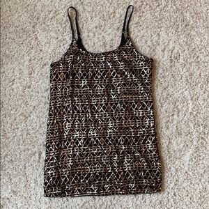 Gold Sequin Mini Dress